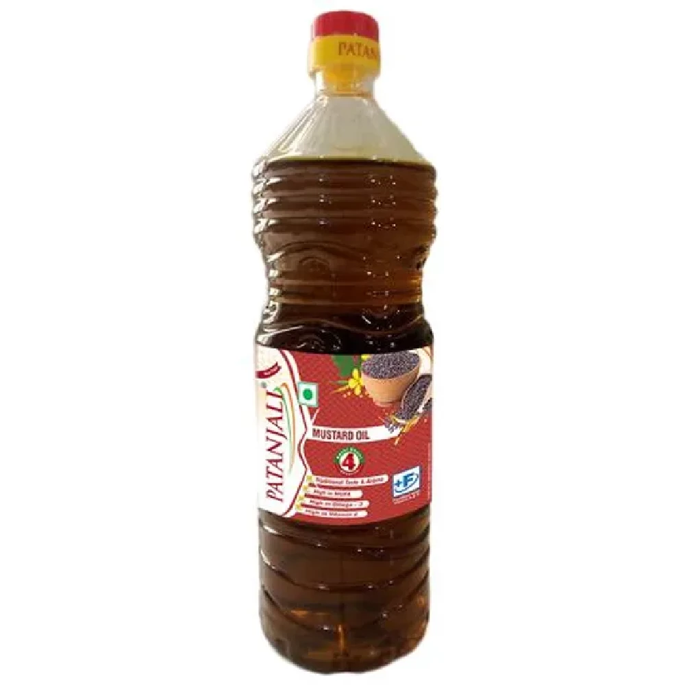 Patanjali Fortified Mustard Oil, 1 L Bottle-1.webp